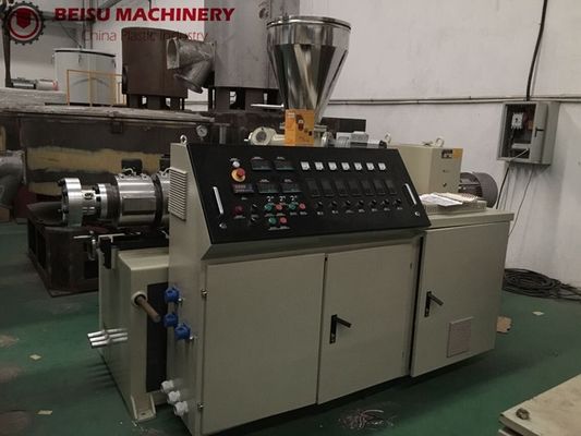 SJ55/30 Single Screw Extruder Machine , Plastic Extrusion Line 22KW Motor Power