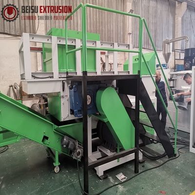 55kw Automatic Single Shaft Shredder For Larger Diameter Pipe Tanks